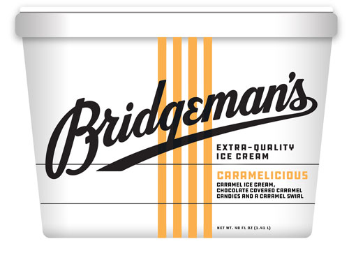 Chocolate Peanut Butter Crinkle Surprise Cookie Paired with Bridgeman's Caramelicious