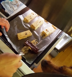 Ice Cream Squares in Freezer